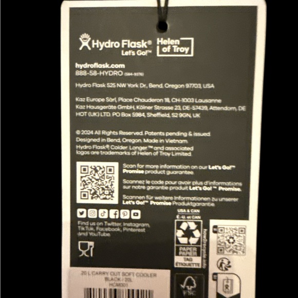 HydroFlask Black/Lt Blue Cooler Bag NWT - Picture 8 of 9